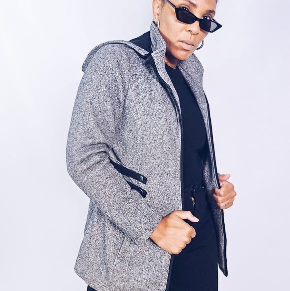 Gray Hooded Coat - Picture 1 of 10